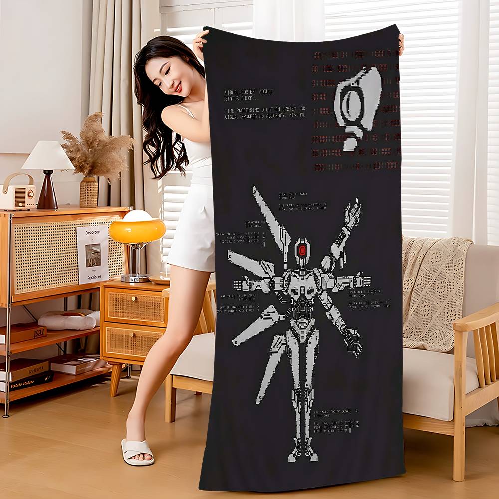 STEAM GAME U-ULTRAKILL Beach Towel Colorful Bath Towels for Girl Microfiber Quick Dry Custom Sand Free Beach Yoga Spa Gym Pool