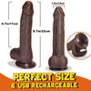 APP eller fjernkontroll Thrusting Dildo Vibrator Sexleketøy Svart Realistisk Vibrerende Dildoer for G-punkt Anal Stimulering Lubisey Tykk Kvinner Onani