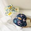 Summer Baby Boys Girls Toddler Cartoon Animal Print Bucket Hats Caps Reversible Sun Headwear