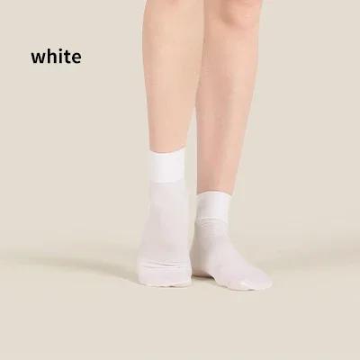 Sweating Ballet Dance Socks Professional Ballet Socks Modern Dance Pilates Yoga Socks Long Socks Breathable Dance белый