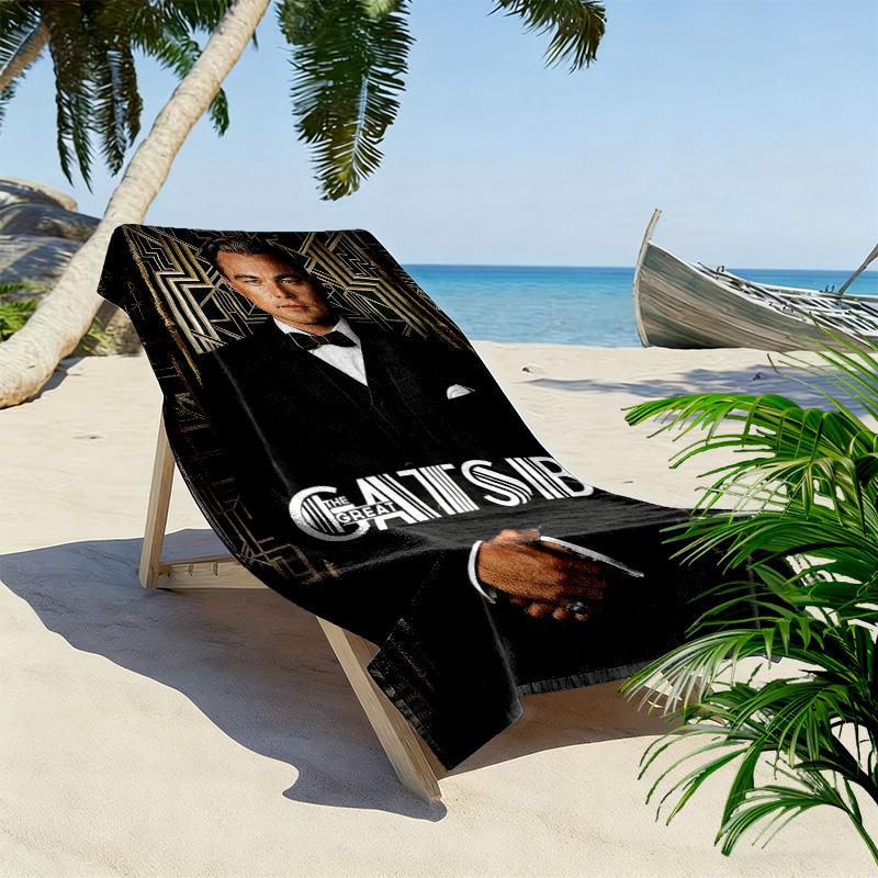 Echoes Gatsby's Glamour Beach Towel Beach Towel for Vacation Photos Beach Swim Absorbent Bath Towel Outdoor Pool Towel Fashion Comfort Beach Towel