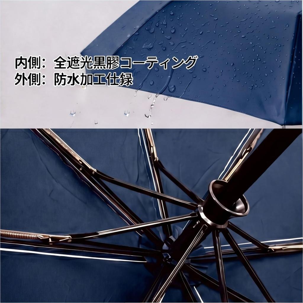 Folding Reflective Cooling Automatic Opening and UV Suitable for Both Sunny and Rainy Days Umbrella, 350g, Heat-Blocking, Material, One-Touch Closing,