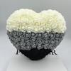 25cm Heart-Shaped Transparent Gift Box with PE Foam Flowers for Valentine's, Qixi, Birthdays, or Christmas