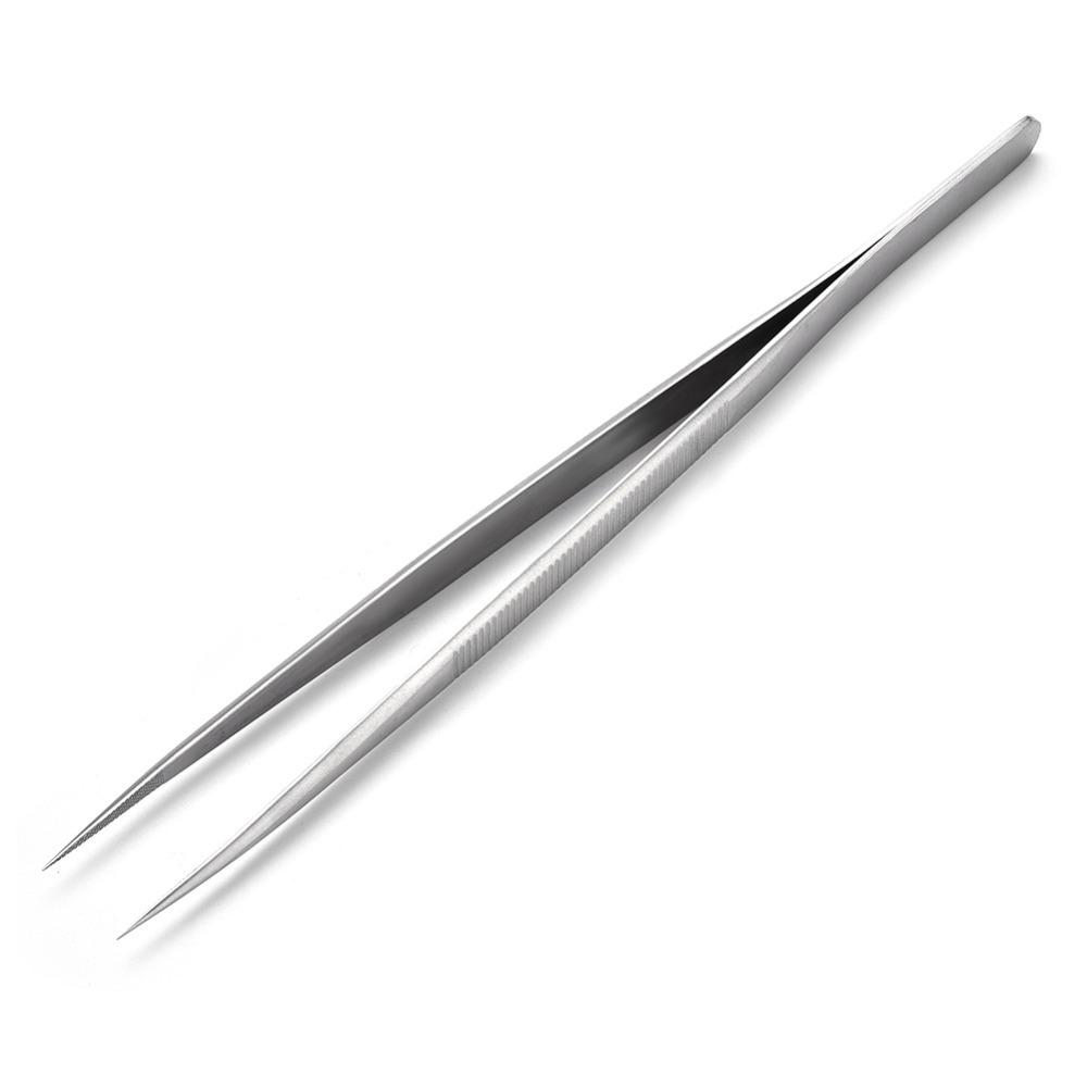 With Lock Stainless Steel Tweezers Straight Design Non-slip Grip DIY Jewelry Tool Precision Crafting Tweezers Gem Handling