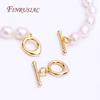 18K Real Gold Plated Fashion Droplet OT Clasp For Necklace Bracelets Crafts Supplies,Dainty Brass Toggle Clasp DIY Accessories