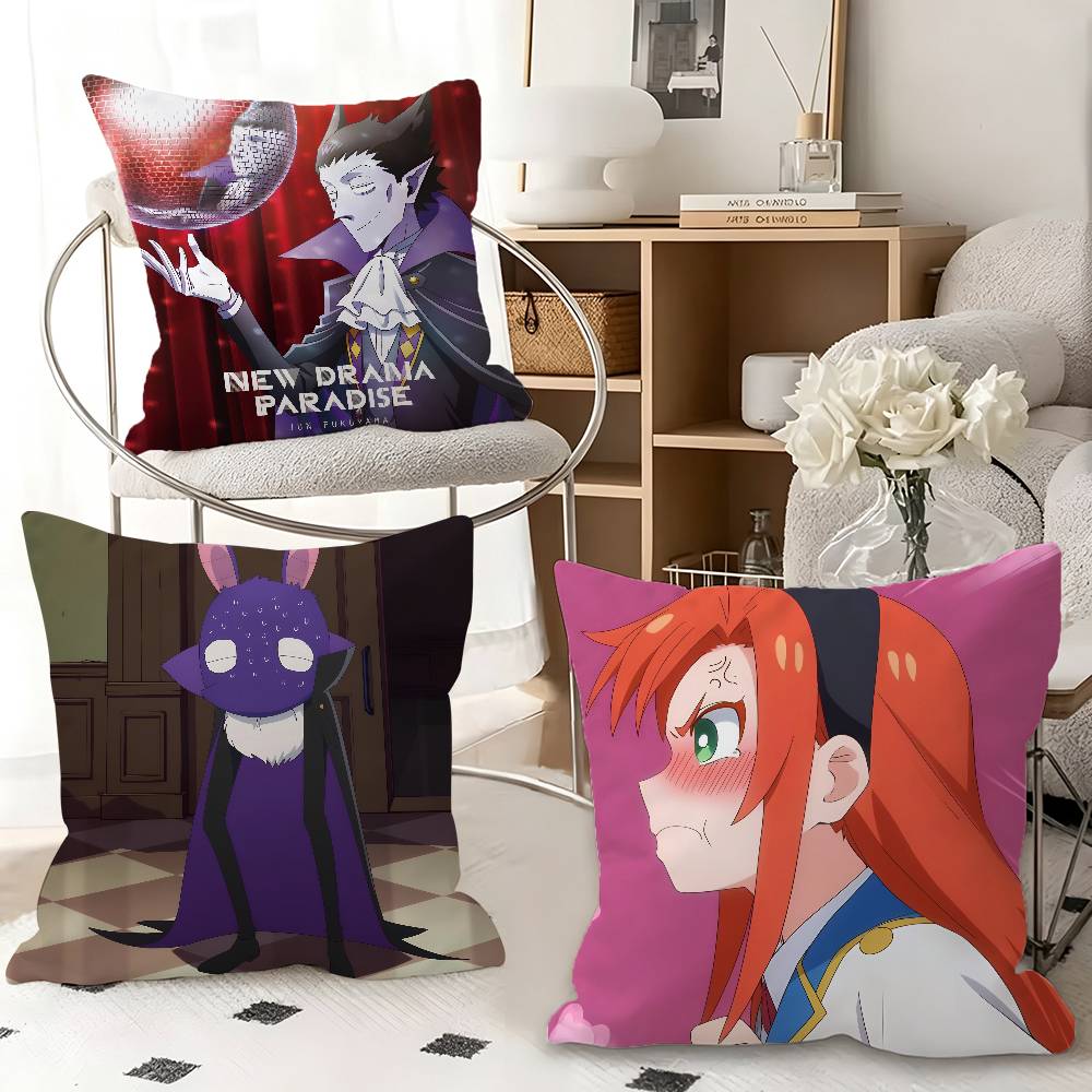 1pc The Vampire Dies In No Time Pillow Case Fashion Square Pillowcase Bedroom Sofa Room Ins Decoration Leisure