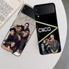 Cnco Boys Pop Phone Case For Samsung Z Flip 7 6 5G Galaxy Z Flip 5 4 3 Black Hard Cell Cover Luxury PC Shell Coque