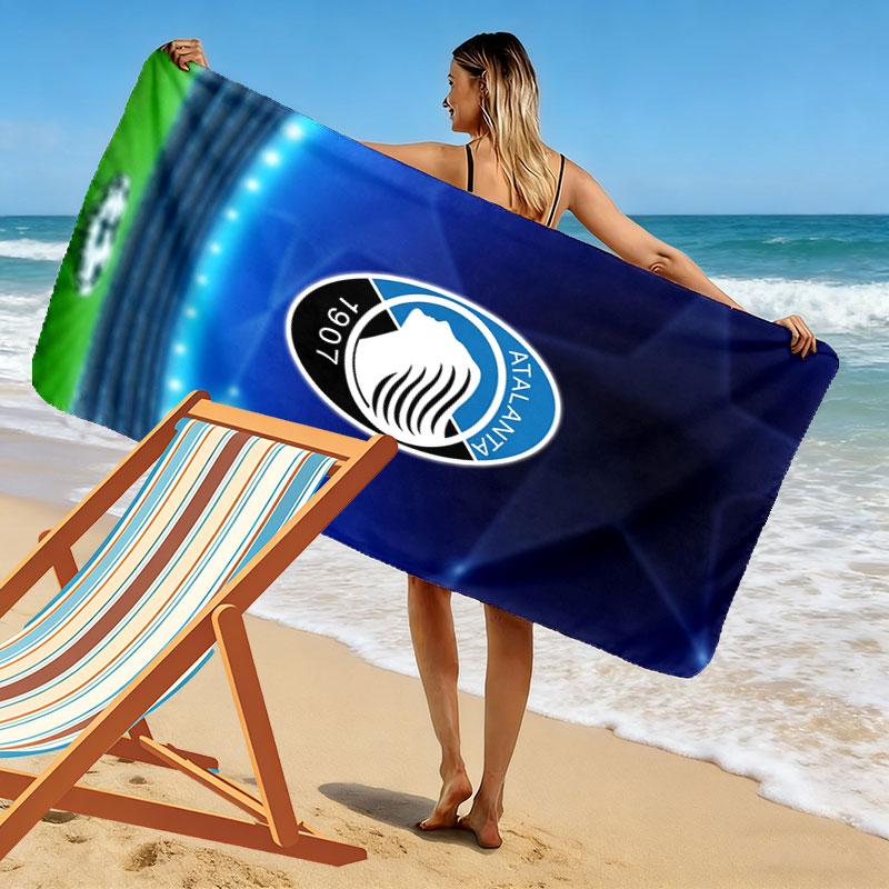 Asciugamano da Spiaggia Stampa Spirito di Squadra Atalanta, Asciugamano Grande Morbido Asciugatura Rapida per Spiaggia Campeggio Nuoto
