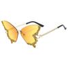 Fashion Fashion Butterfly Shape Sunglasses Men Women Luxury Design Diamond Sun Glasses Vintage Ultralight Rimless Sun Shades Goggles