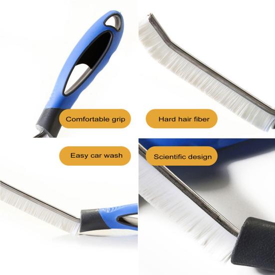Yousheng kartáč na čištění štěrbin s tvrdými štětinami, multifunkční kartáč na čištění mezer s protiskluzovou rukojetí, kartáč na čištění okenních mezer, nástroj na čištění auta