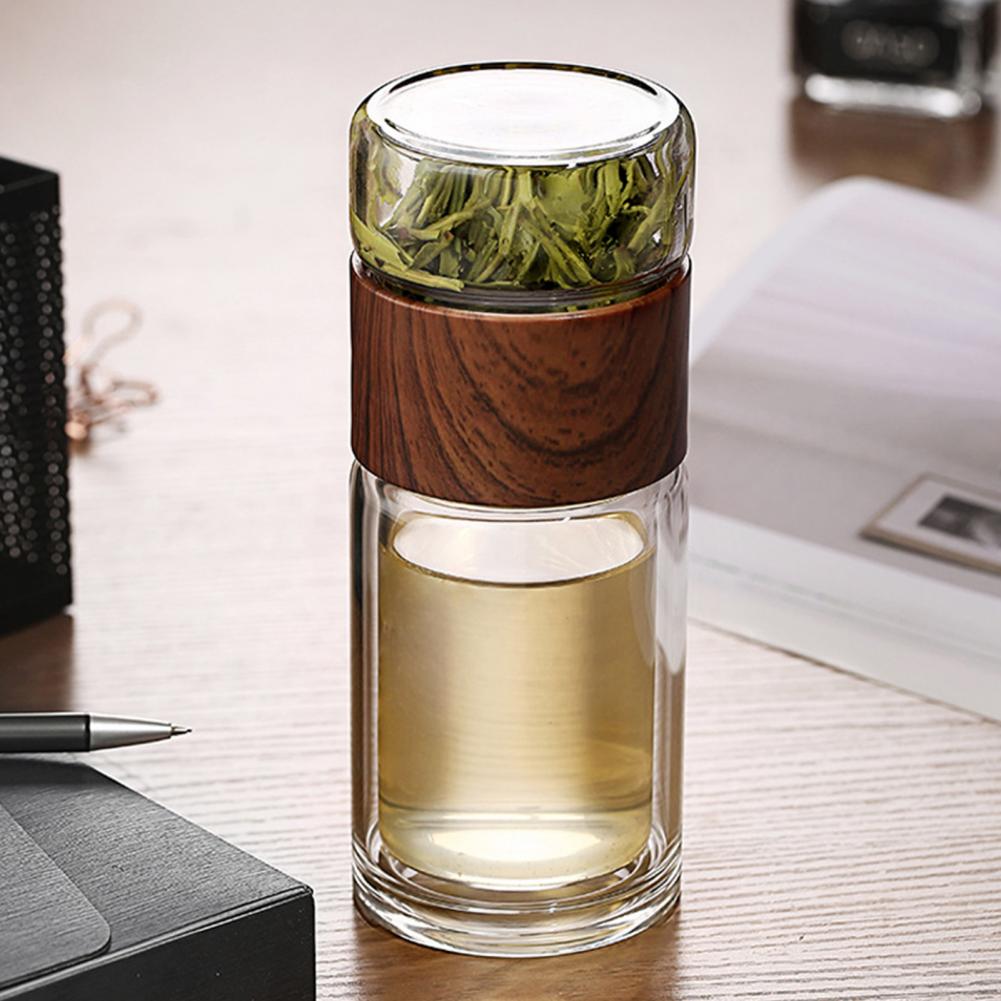 Glass Water Cup Practical Water Bottle Plastic Leak-proof Drinking Cup High Borosilicate Glass Tea Drink Bottle