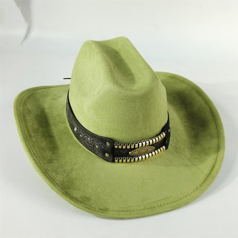 New Handmade Belt Suede Western Cowboy Hat Wide Brim Cowgirl Hat Party Hat Stage Hat Cattleman Knight Hat