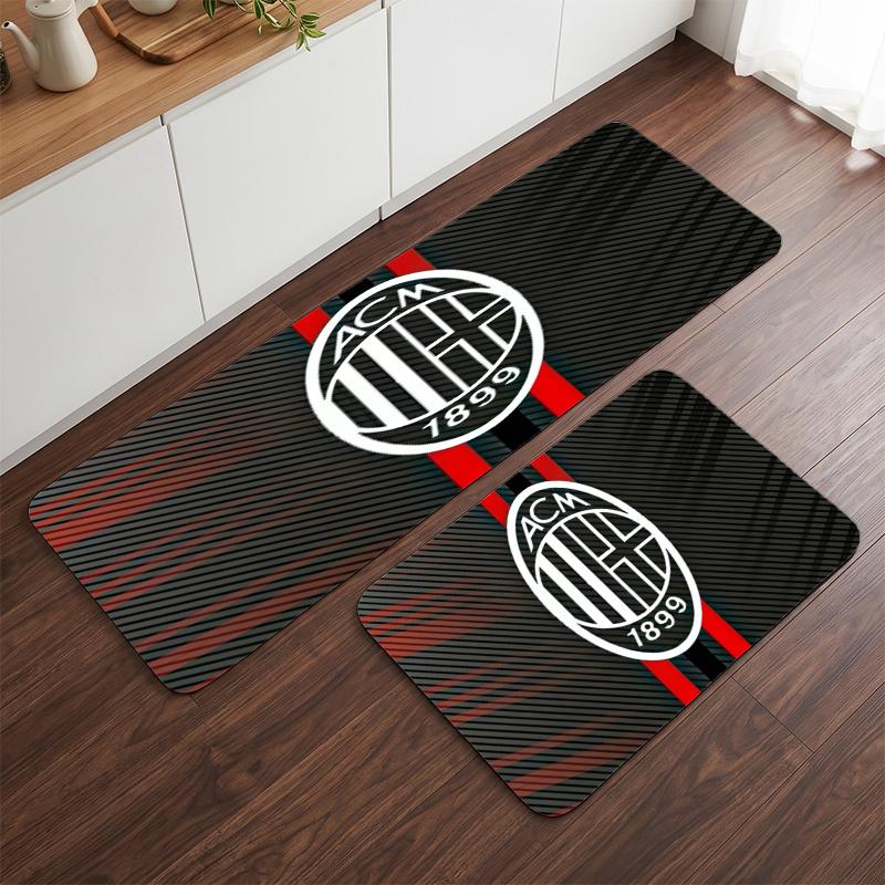 A.C. Milan (64) Flannel Kitchen Mat Soft Anti-Slip Kitchen Floor Runner Rug Kitchen Rug for Home Kitchen Decor