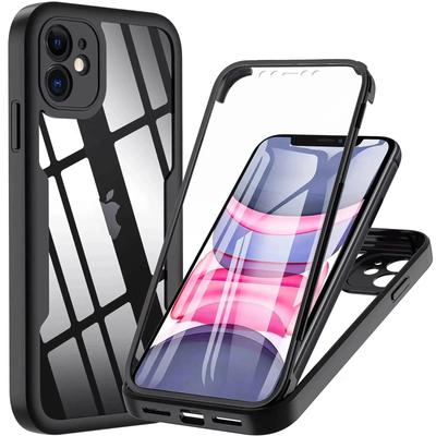 360 Vollkörper Vorderseite+Rückseite Klare Hülle Für iPhone 16 15 14 13 11 12 Pro Max XS X XR 7 8 Plus SE 2022 Silikon Stoßfestes Cover