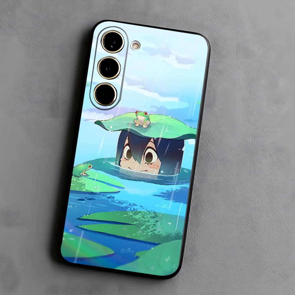 

Froppy T-Tsuyu A-Asui Phone Case For Samsung S25 S24 FE S23 S22 S21 Plus S20 Ultra Note20Ultra Black Soft Shell Samsung S22Plus