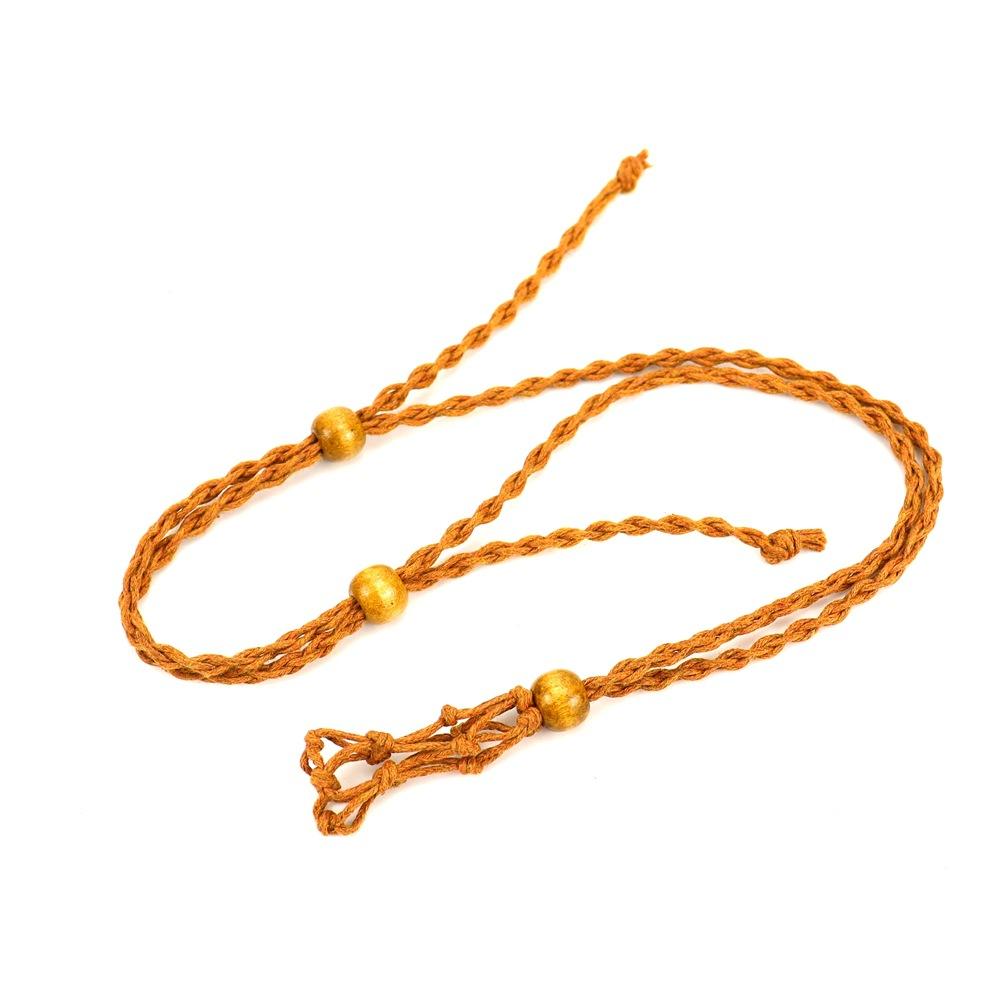 Natural Stone Mesh Pocket Woven Necklace Pendant Pull Adjustable Retractable Mesh Pocket Hand Woven Mesh Holder N166