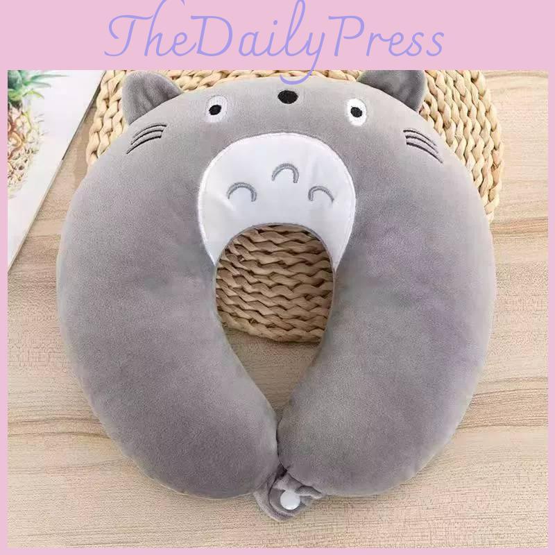 Cartoon Totoro U Shape Pillow For Office Rest Napping With Polyester Fiber Fill