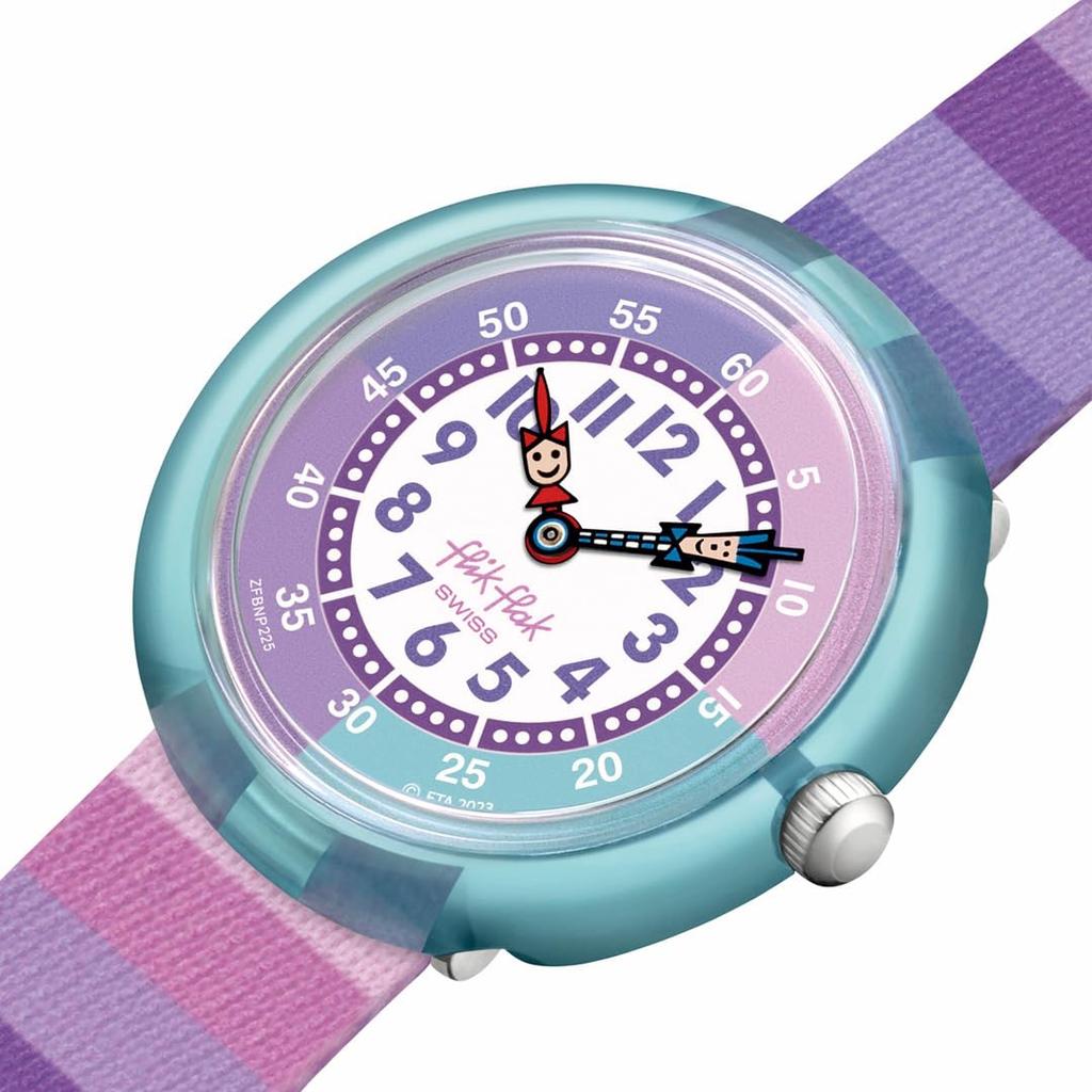 Flik Flak Kids' Watch, STRIPY PURPLE, FBNP225