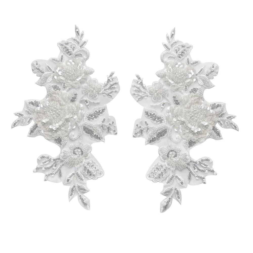 Embroidery Lace Flower Stickers Bead Colored Applique DIY Embroidery Lace  DIY Projects