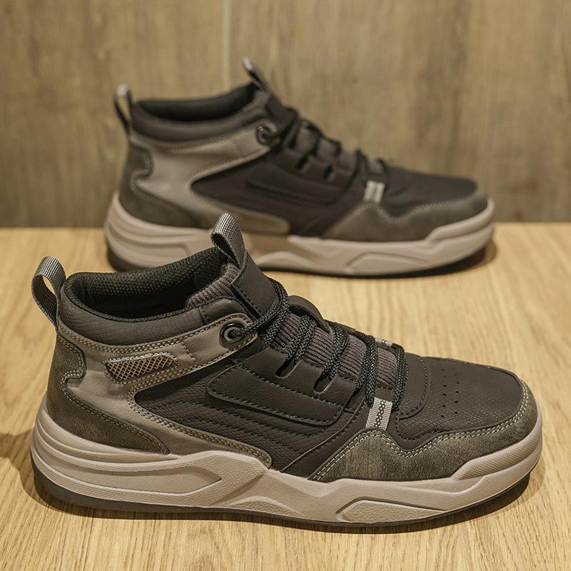 High-top shoes autumn casual high-end board shoes sports wear-resistant heightening niche original sports shoes