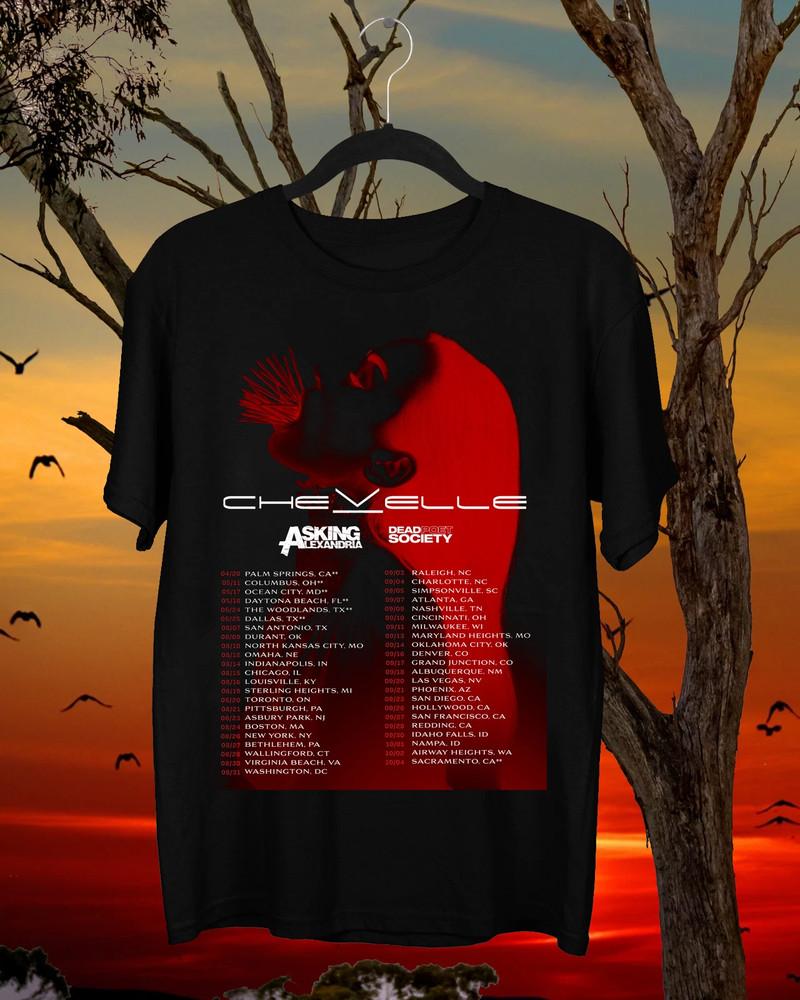 Футболка унисекс Chevelle Band Asking Alexandria На гастролях 2025 Размер S-5XL S
