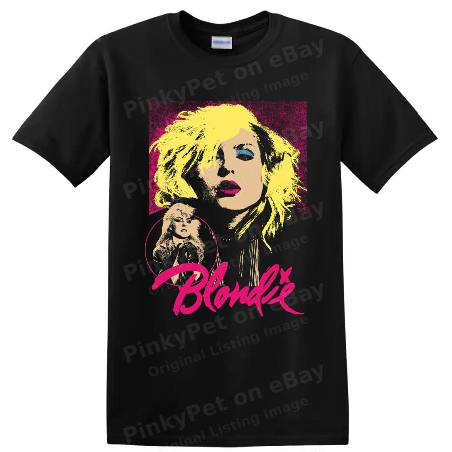 Blondie Punk Rock Band T Shirt Debbie Harry Portrait Music Fan Tee Retro Gift