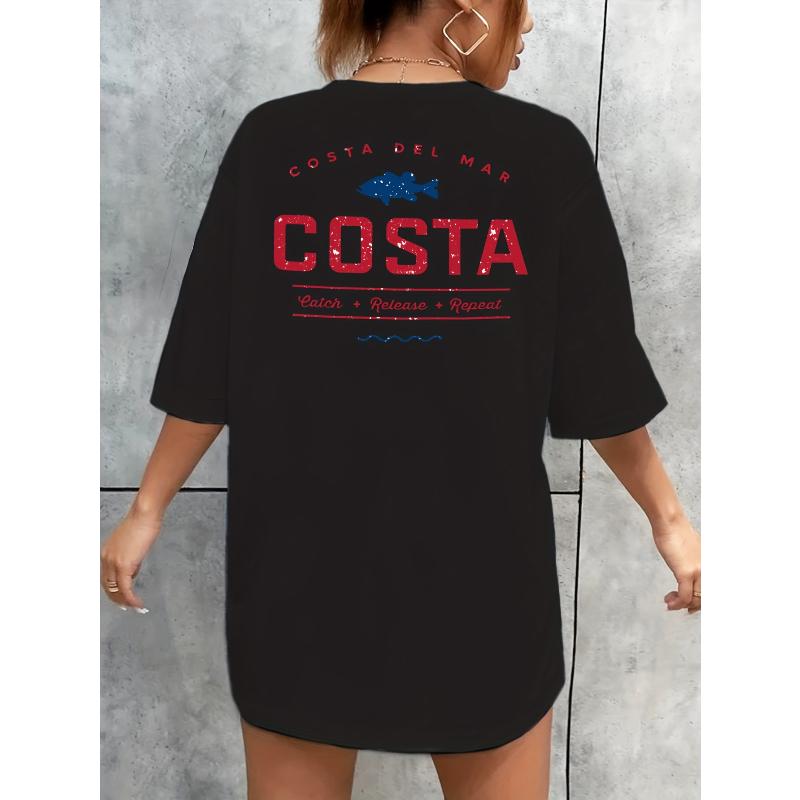 

Женская футболка из полиэстера с коротким рукавом, с круглым вырезом, мягкая, дышащая, летняя, повседневная XXL чёрный