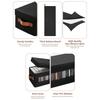 Stackable CD Case Holder with Visual Window Dustproof Lid And Handles - Holds Up To 37 CDs - 40x15.5x13.5 Cm Cartridge