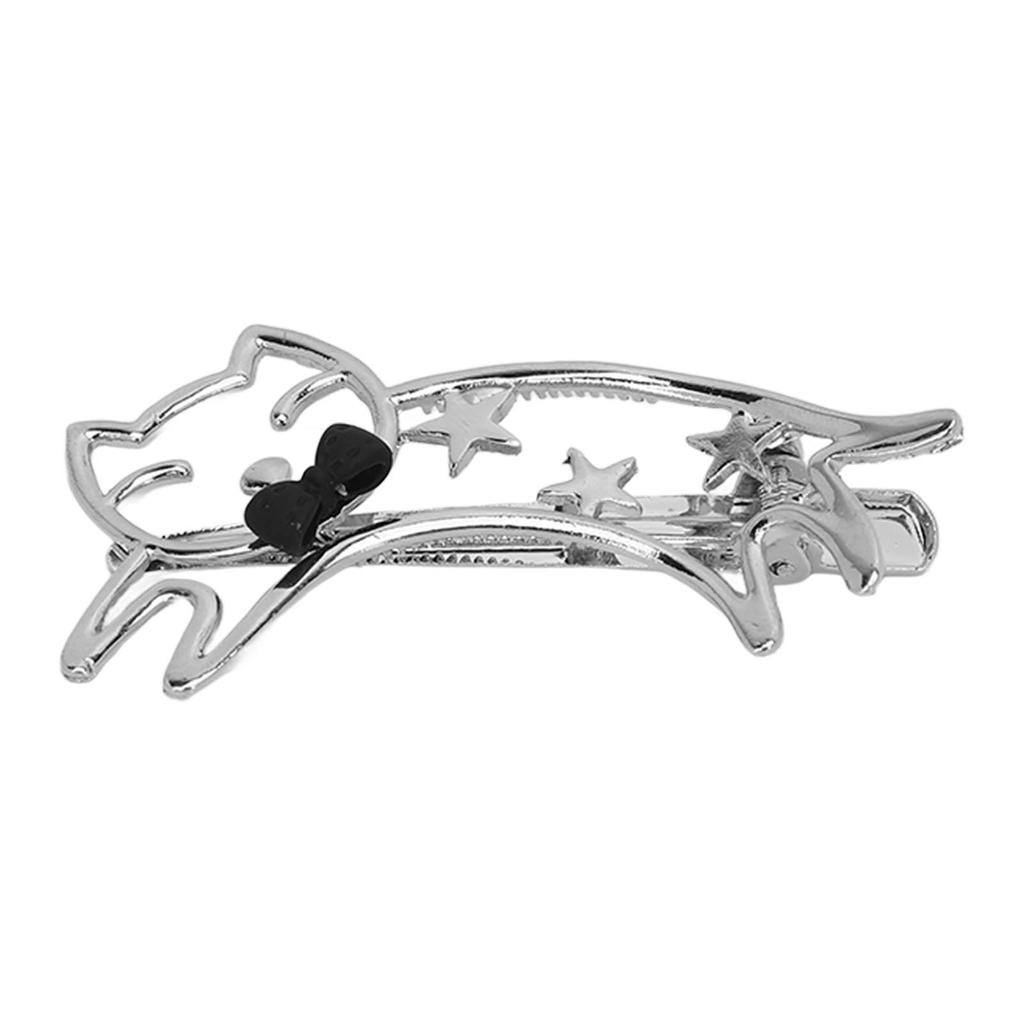 Duckbill Hair Clip Cartoon Kitten Hollow Hairpin Electroplating Alloy Decorative Bangs Hairpin