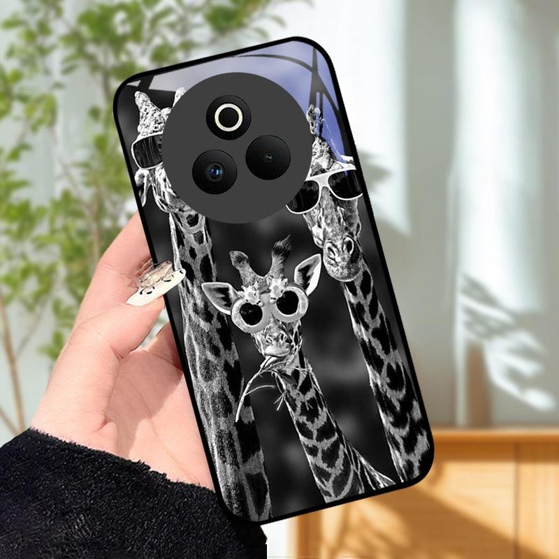 Tempered Glass Phone Case For OPPO Realme P3 Pro 5G Funda Shockproof Hard PC Shell Back Cover For Realme P3Pro RMX5032 Coque