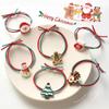 Festive Reindeer & Santa Hair Tie: Christmas Ponytail Rubber Band