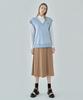 AIMSWING+8 Logo Elastic Banding Flare Skirt _ Beige