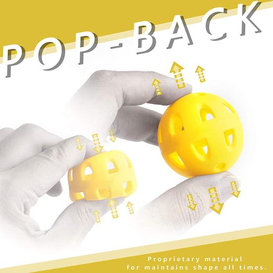 12/50Pcs 41mm 26 Holes Hollow Golf Sports Indoor Training Practice Plastic Ball