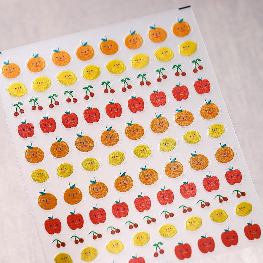 Fruit Party Nail Art Sticker Pineapple Pitaya Kiwi Fruit Apple Watermelon Strawberry Orange Pomegranate Peach Fig Manicure Decal