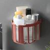1pc Toilet Tissue Box Punch-Free Toilet Paper Shelf Bathroom Kitchen Tissue Box Wall-mounted Storage Box Bathroom Accessories