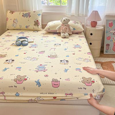 Soft Fitted Sheet Pure Cotton Bed Cover Single/Twin/Queen/King Size Bedsheet Non-slip Bed Linen Sabanas (Pillowcase Need Order)