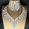 2025 Bridal Rhinestone Necklace & Earring Set: Elegant European-American Wedding Accessories