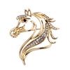 Stylish Equestrian Rhinestones Brooch Pin For Jackets Scarves Outfits Zinc Alloy Crafted Shining Decorative Jewelry Gift