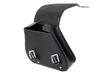 LONGRIDE Single Side Swingarm Bag for Harley Bolt CUS281 (Black Leather) Dyna/Yamaha