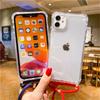 Lanyard Strap Crossbody Cord Rope Clear Case For 17 16 15 14 13 Pro Max 12 11 XR Mini 7 8 Plus Shockproof Acrylic Cover