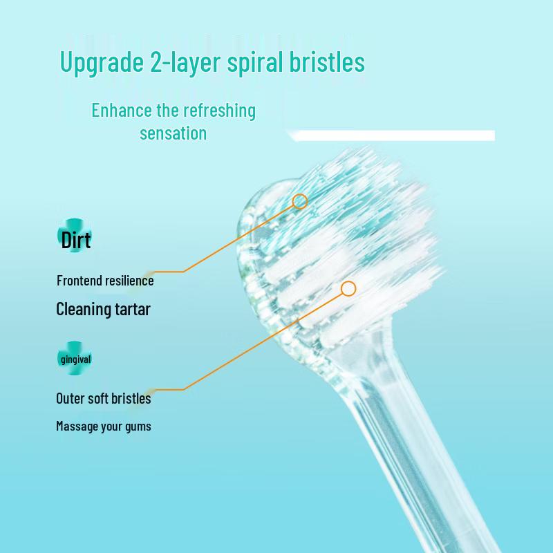 Ebisu White Teeth Small Wide Head Spiral Toothbrush (2-Pack)