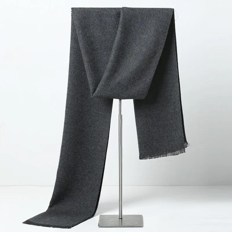 Designer Brand Plaid Men Scarves Winter Warm Cashmere Scarf Men's Pashmina Shawl Business Long Wraps Christmas Gift for Man