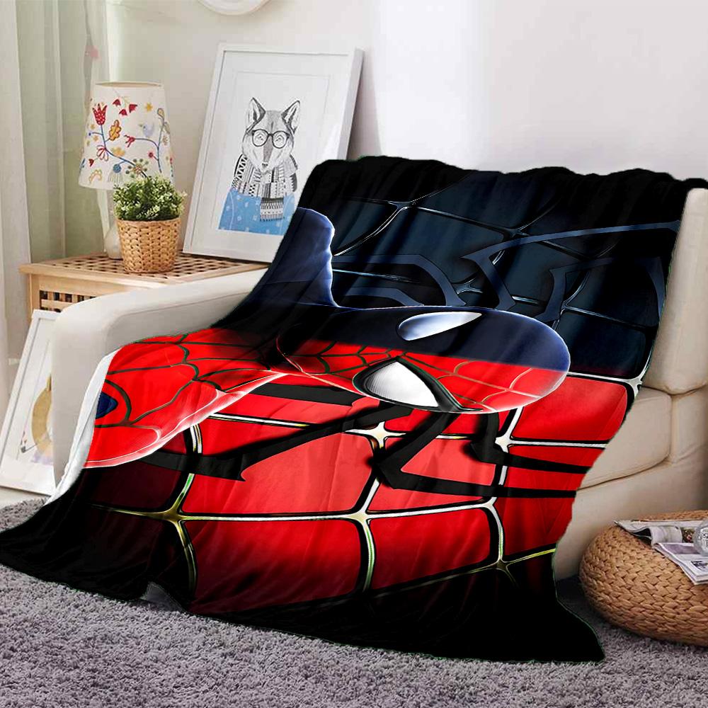 1pc Spiderman Iconic Web flannel Blanket for Super Soft Cute Comfort Blanket for Travel Bedding Couch Sofa Blanket Y82571