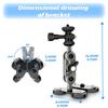 Smartphone Fence Mount Bracket For Live Streaming Adjustable Angle Action Camera Holder For Sports Record Baseball Softball