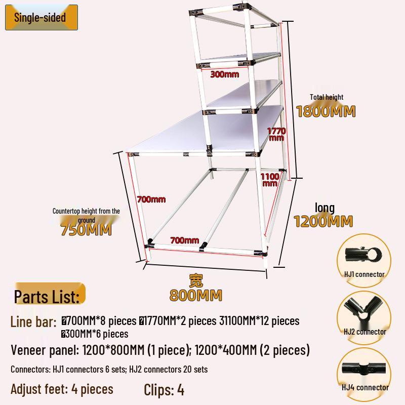 E-commerce Double-Sided Packing Workbench Table