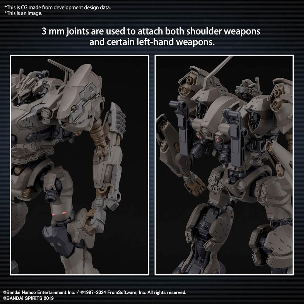 30MM Armored Core VI Fires of Rubicon RaD CC-2000 Orbiter Nightfall Color-Coded Plastic Model Kit