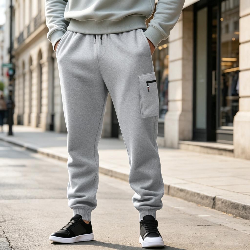 Herren-Jogginghose in Übergröße, Lässige Sport-Jogginghose für den Weg zur Arbeit, Herbst und Winter