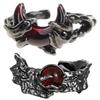 Sonne/Mond Inspiriertes Ring Verstellbare Größe Offener Fingerring mit Flüssigkeitseffekt-Finish Auffälliges Accessoire für Paare