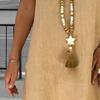 Summer Vacation Beach Dress Lady Sleeveless V Neck A Line Solid Color Knee Length Midi Pullover Vest Dress