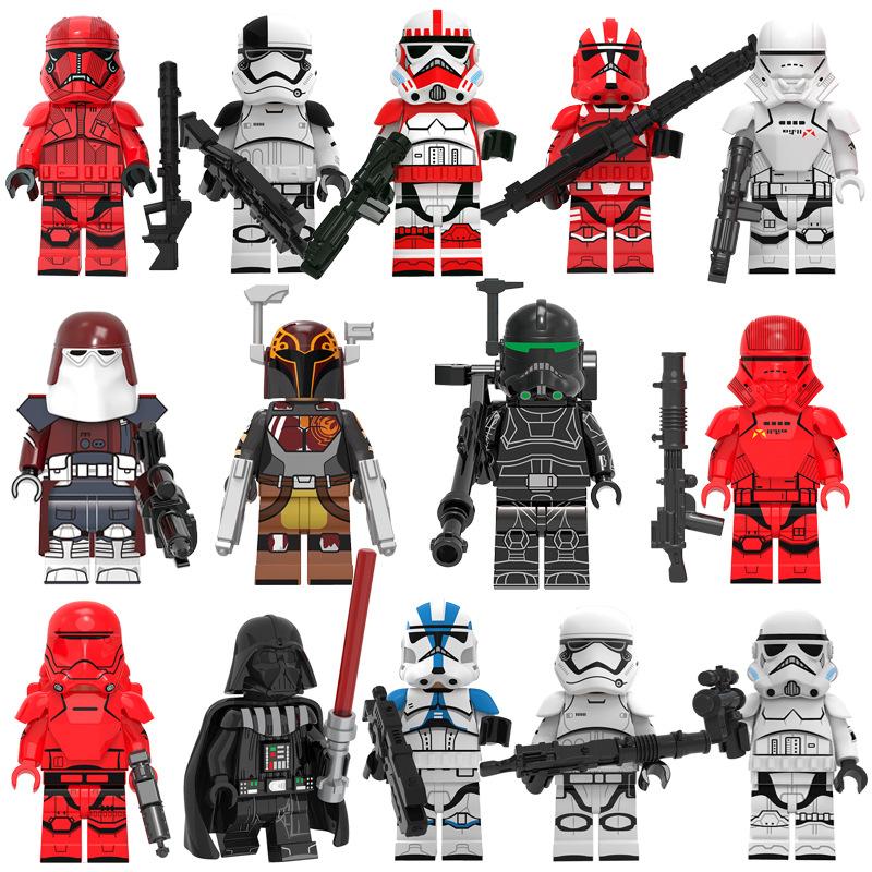 

14pcs MOC Planet Series Block Doll Order Execution Team Building Block Toys